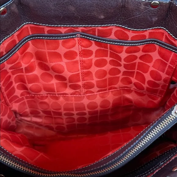 Kate Spade Brown and Orange Patterned Tote - Picture 4 of 14